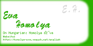 eva homolya business card